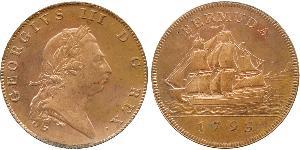 1 Penny Bermuda Rame Giorgio III (1738-1820)