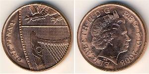 1 Penny Regno Unito (1922-) Rame/Acciaio Elisabetta II (1926-2022)