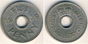 1 Penny Fiji (1970 - ) Rame/Nichel Elisabetta II (1926-2022)