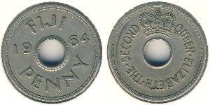 1 Penny Fiji (1970 - ) Rame/Nichel Elisabetta II (1926-2022)