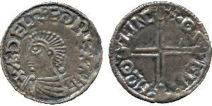 1 Penny Kingdom of England (927-1649,1660-1707) Silver Aethelred II (968 - 1016)