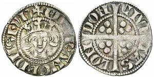 1 Penny Kingdom of England (927-1649,1660-1707) Silver Edward I (1239 - 1307)