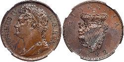 1 Penny Ireland (1922 - ) / United Kingdom of Great Britain and Ireland (1801-1922)  George IV (1762-1830)
