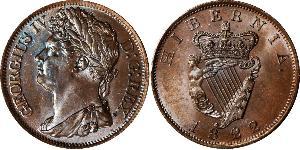 1 Penny Ireland (1922 - ) / United Kingdom of Great Britain and Ireland (1801-1922)  George IV (1762-1830)