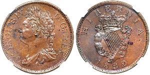 1 Penny Irlanda (1922 - ) / Reino Unido de Gran Bretaña e Irlanda (1801-1922)  Jorge IV (1762-1830)