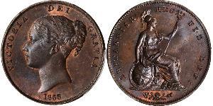 1 Penny Reino Unido de Gran Bretaña e Irlanda (1801-1922)  Victoria (1819 - 1901)