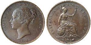 1 Penny United Kingdom of Great Britain and Ireland (1801-1922)  Victoria (1819 - 1901)