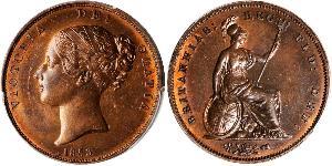 1 Penny United Kingdom of Great Britain and Ireland (1801-1922)  Victoria (1819 - 1901)