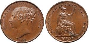 1 Penny Vereinigtes Königreich von Großbritannien und Irland (1801-1922)  Victoria (1819 - 1901)