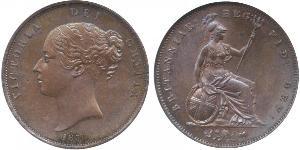 1 Penny Vereinigtes Königreich von Großbritannien und Irland (1801-1922)  Victoria (1819 - 1901)