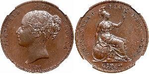 1 Penny 大不列颠及爱尔兰联合王国 (1801 - 1922)  维多利亚 (英国君主)