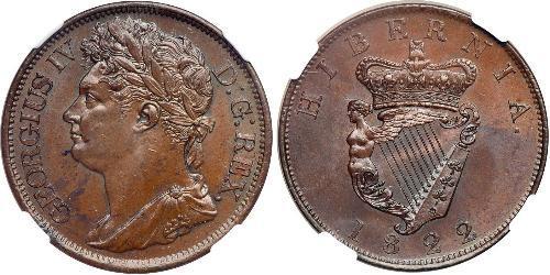 1 Penny 爱尔兰共和国 / 大不列颠及爱尔兰联合王国 (1801 - 1922)  喬治四世 (1762-1830)