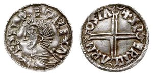 1 Penny 英格兰王国 銀 决策无方者埃塞尔雷德 (1016 - 1013)