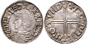 1 Penny 英格兰王国 銀 决策无方者埃塞尔雷德 (1016 - 1013)