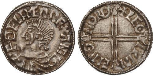 1 Penny 英格兰王国 銀 决策无方者埃塞尔雷德 (1016 - 1013)