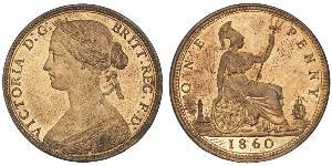 1 Penny 大不列颠及爱尔兰联合王国 (1801 - 1922) 銅 维多利亚 (英国君主)