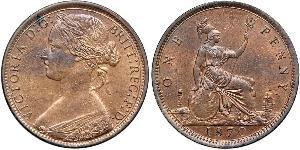 1 Penny 大不列颠及爱尔兰联合王国 (1801 - 1922) 銅 维多利亚 (英国君主)