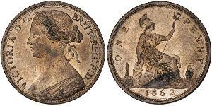 1 Penny 大不列颠及爱尔兰联合王国 (1801 - 1922) 銅 维多利亚 (英国君主)