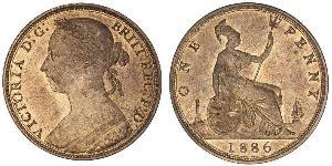1 Penny 大不列颠及爱尔兰联合王国 (1801 - 1922) 銅 维多利亚 (英国君主)