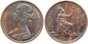1 Penny 大不列颠及爱尔兰联合王国 (1801 - 1922) 銅 维多利亚 (英国君主)