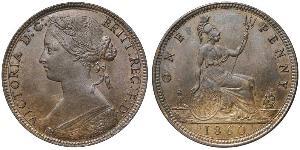 1 Penny 大不列颠及爱尔兰联合王国 (1801 - 1922) 銅 维多利亚 (英国君主)