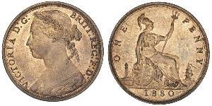 1 Penny 大不列颠及爱尔兰联合王国 (1801 - 1922) 銅 维多利亚 (英国君主)