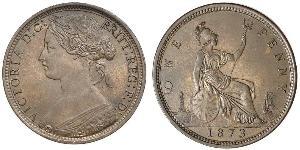 1 Penny 大不列颠及爱尔兰联合王国 (1801 - 1922) 銅 维多利亚 (英国君主)