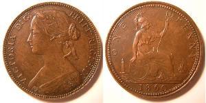 1 Penny 大不列颠及爱尔兰联合王国 (1801 - 1922) 銅 维多利亚 (英国君主)
