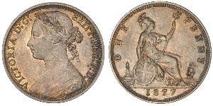 1 Penny 大不列颠及爱尔兰联合王国 (1801 - 1922) 銅 维多利亚 (英国君主)