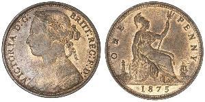 1 Penny 大不列颠及爱尔兰联合王国 (1801 - 1922) 銅 维多利亚 (英国君主)