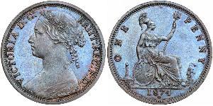 1 Penny 大不列颠及爱尔兰联合王国 (1801 - 1922) 銅 维多利亚 (英国君主)