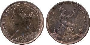 1 Penny 大不列颠及爱尔兰联合王国 (1801 - 1922) 銅 维多利亚 (英国君主)