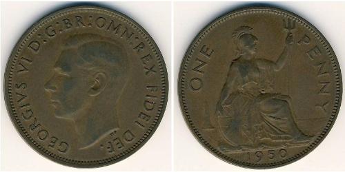 1 Penny 英国 銅 