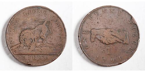 1 Penny British West Africa (1780 - 1960) / Sierra Leone 青铜 