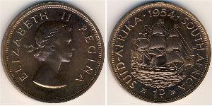 1 Penny 南非 (1910 - ) 青铜 伊丽莎白二世 (1926-2022)