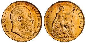 1 Penny 大不列颠及爱尔兰联合王国 (1801 - 1922) 青铜 爱德华七世 (1841-1910)