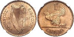 1 Penny 爱尔兰共和国 青铜 