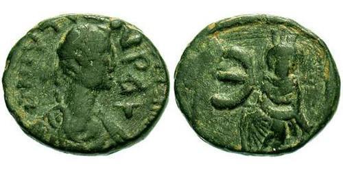 1 Pentanummium Imperio bizantino (330-1453) Bronce Justino I (450-527)