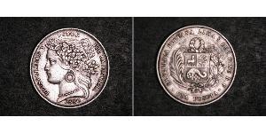 1 Peseta Perù Argento 