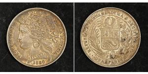 1 Peseta Perù Argento 