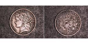 1 Peseta Perù Argento 