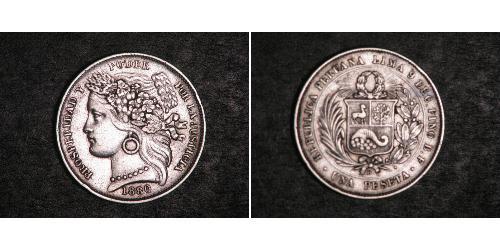 1 Peseta Perù Argento 