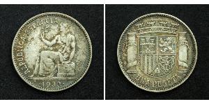 1 Peseta Seconda repubblica spagnola (1931 - 1939) Argento 