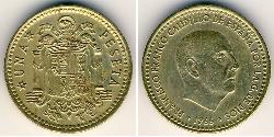 1 Peseta Dictadura de Francisco Franco (1936 - 1975) Bronce/Aluminio Francisco Franco(1892 – 1975)