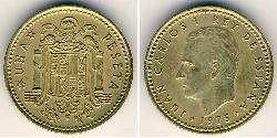 1 Peseta Francoist Spain (1936 - 1975) Bronze/Aluminium Juan Carlos I of Spain (1938 - )
