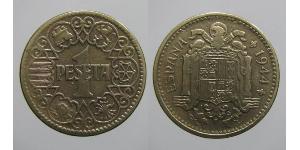 1 Peseta Francoist Spain (1936 - 1975) Bronze/Aluminium 
