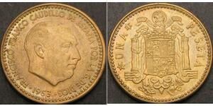 1 Peseta Francoist Spain (1936 - 1975) Rame 