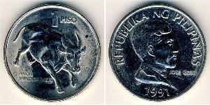 1 Peso Filippine Acciaio 