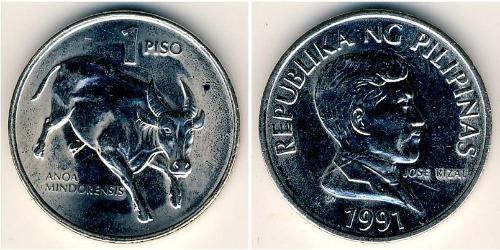 1 Peso Filippine Acciaio 