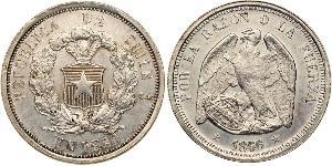 1 Peso Chili Argent 